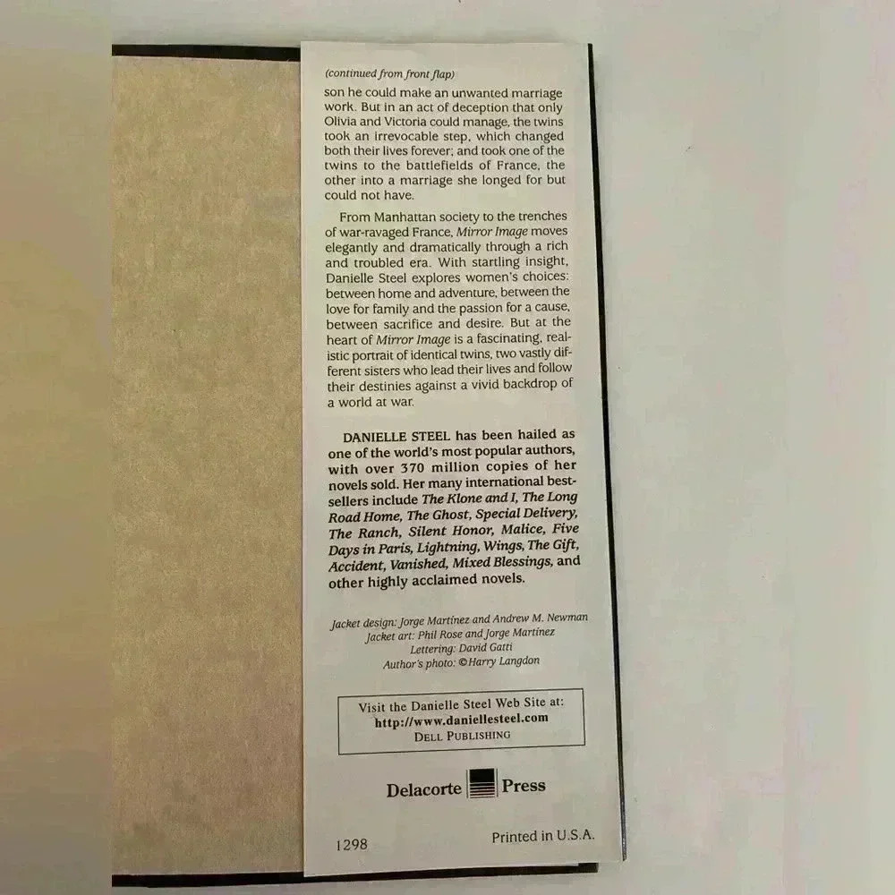 Danielle Steel Mirror Image Hardcover - Picture 5 of 13